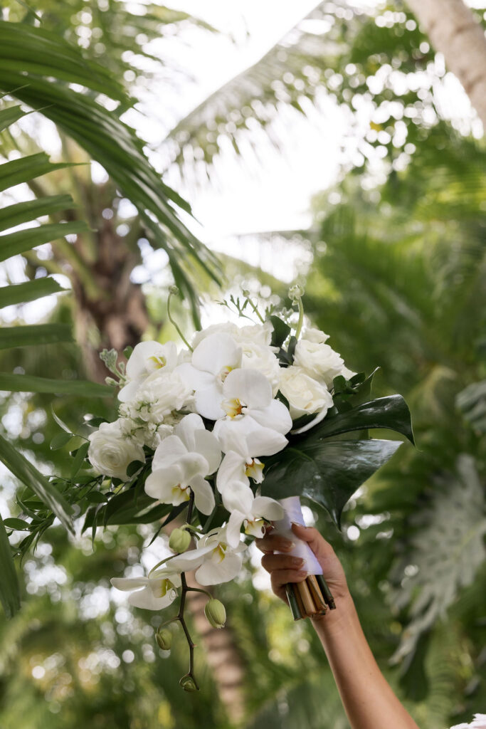 Romantic portraits from a Casa De Campo wedding in the Dominican Republic surrounded by lush tropical scenery.