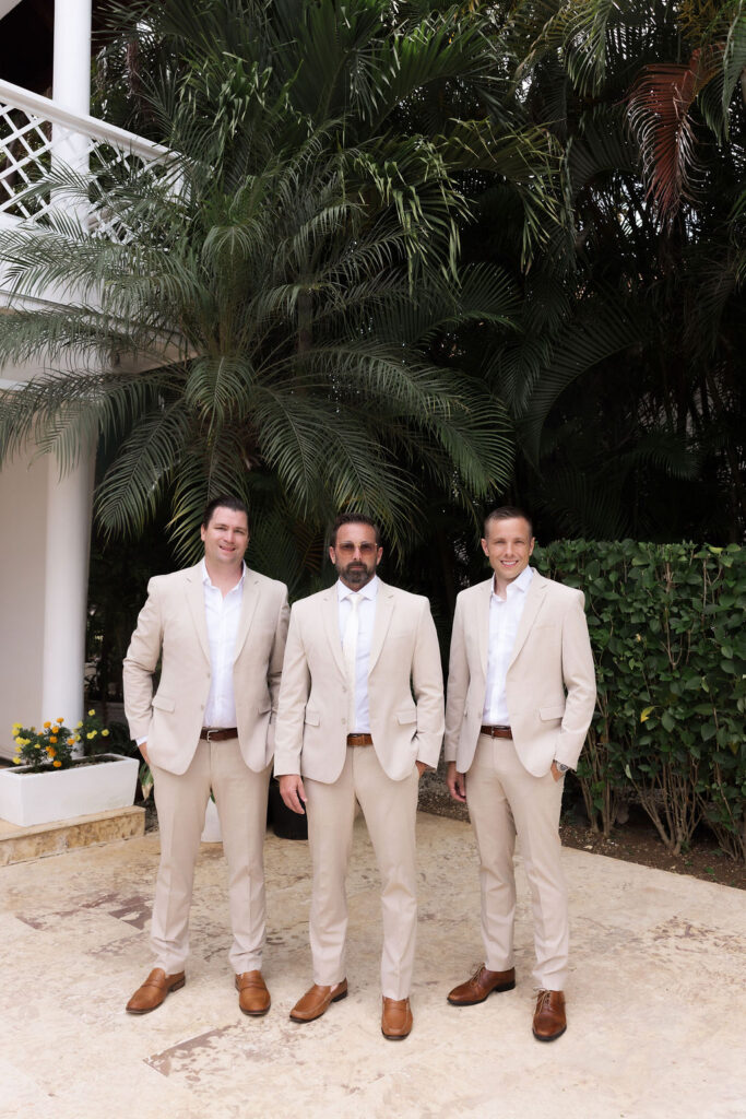 Romantic portraits from a Casa De Campo wedding in the Dominican Republic surrounded by lush tropical scenery.