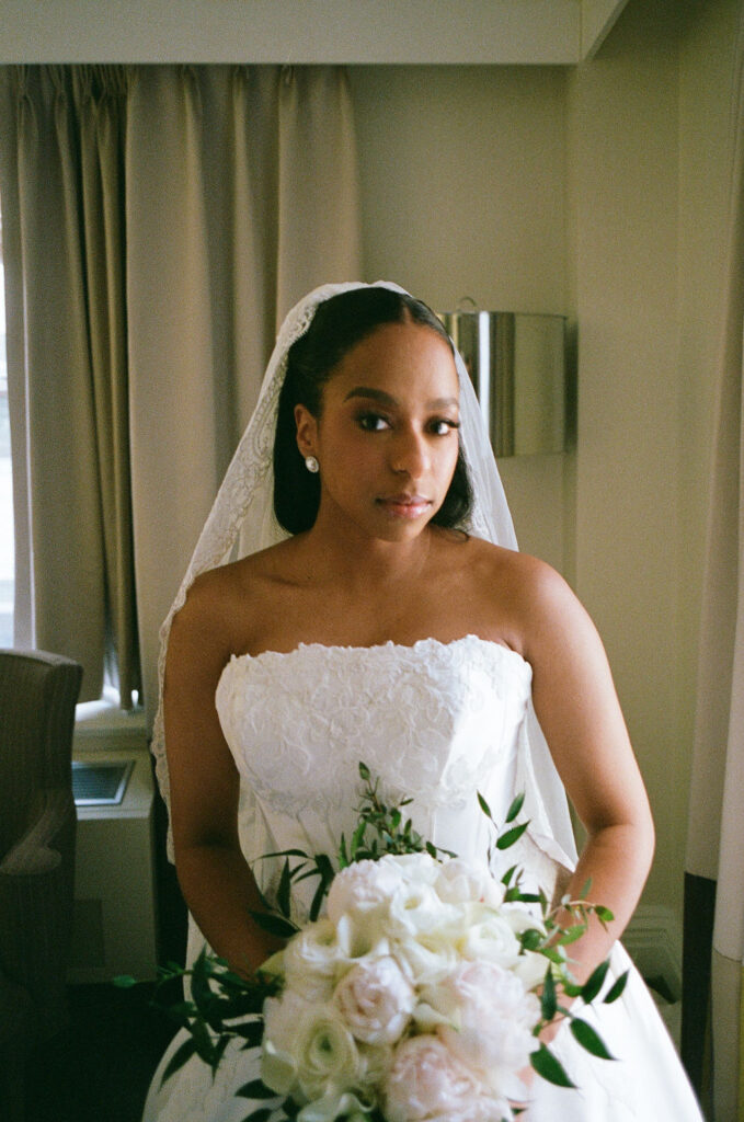 Bride getting ready