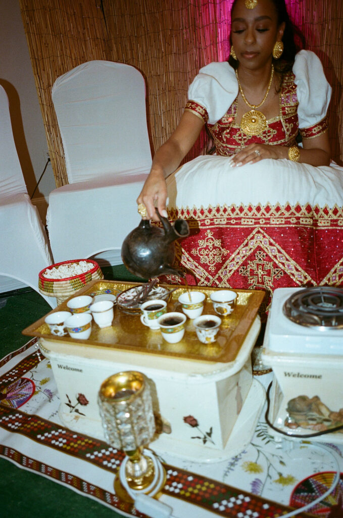 Traditional ethiopian coffee ceremony